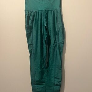 Green High-Waisted Pants